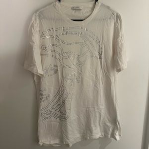 XL white Versace shirt with chrome Medusa head